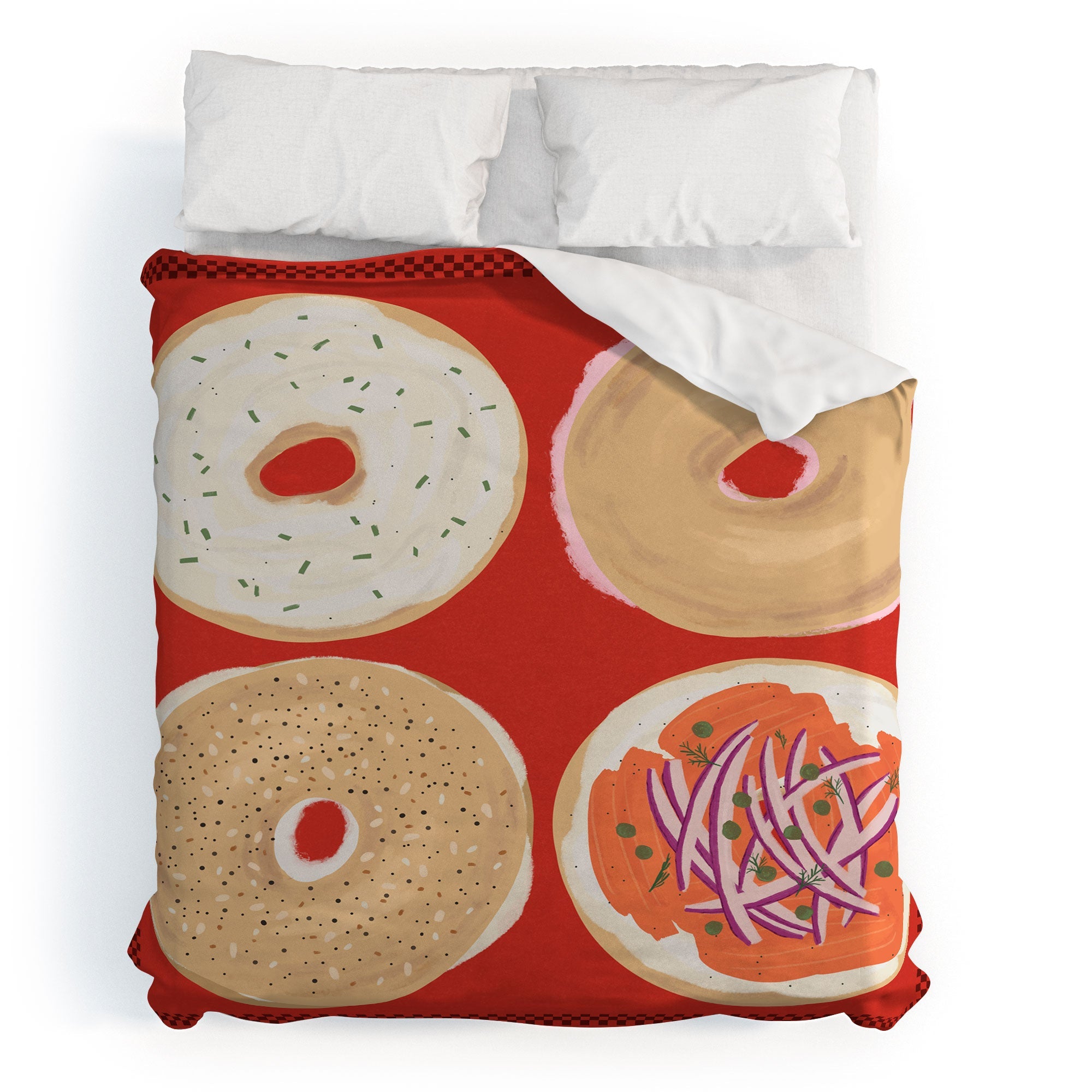 DENY Designs yonkers bagels Duvet Cover