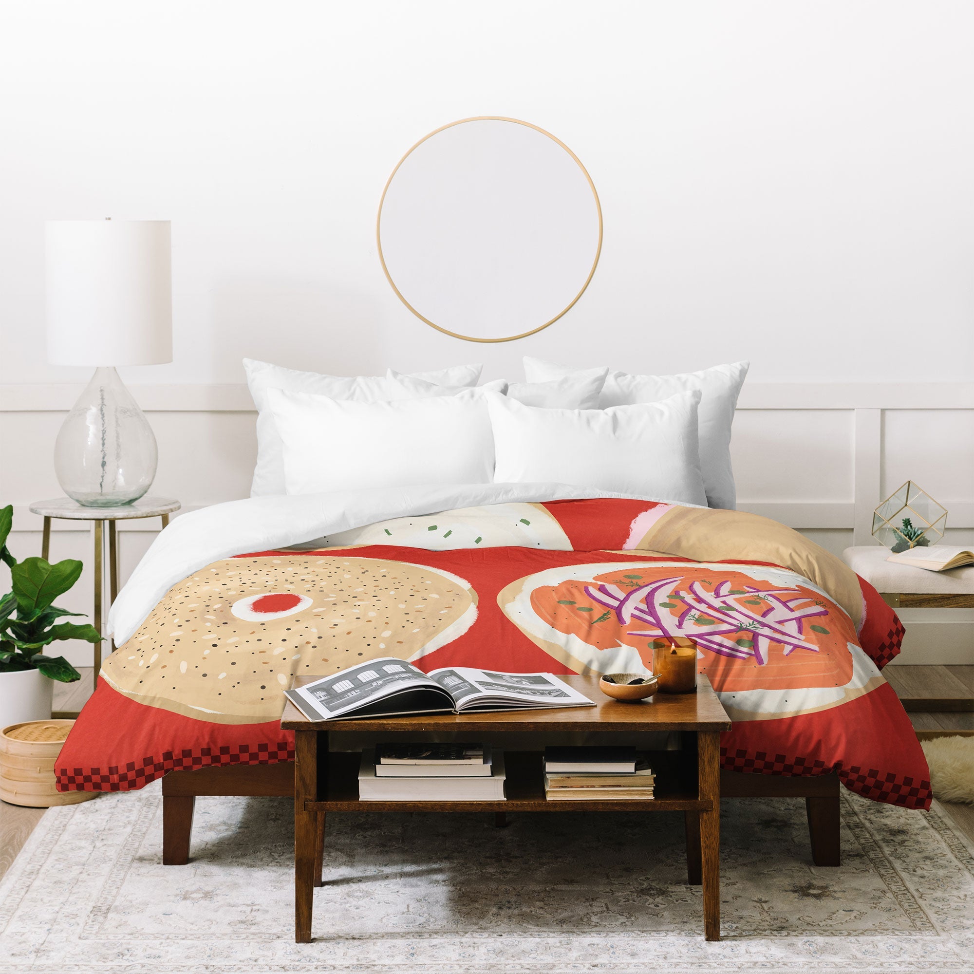 DENY Designs yonkers bagels Duvet Cover