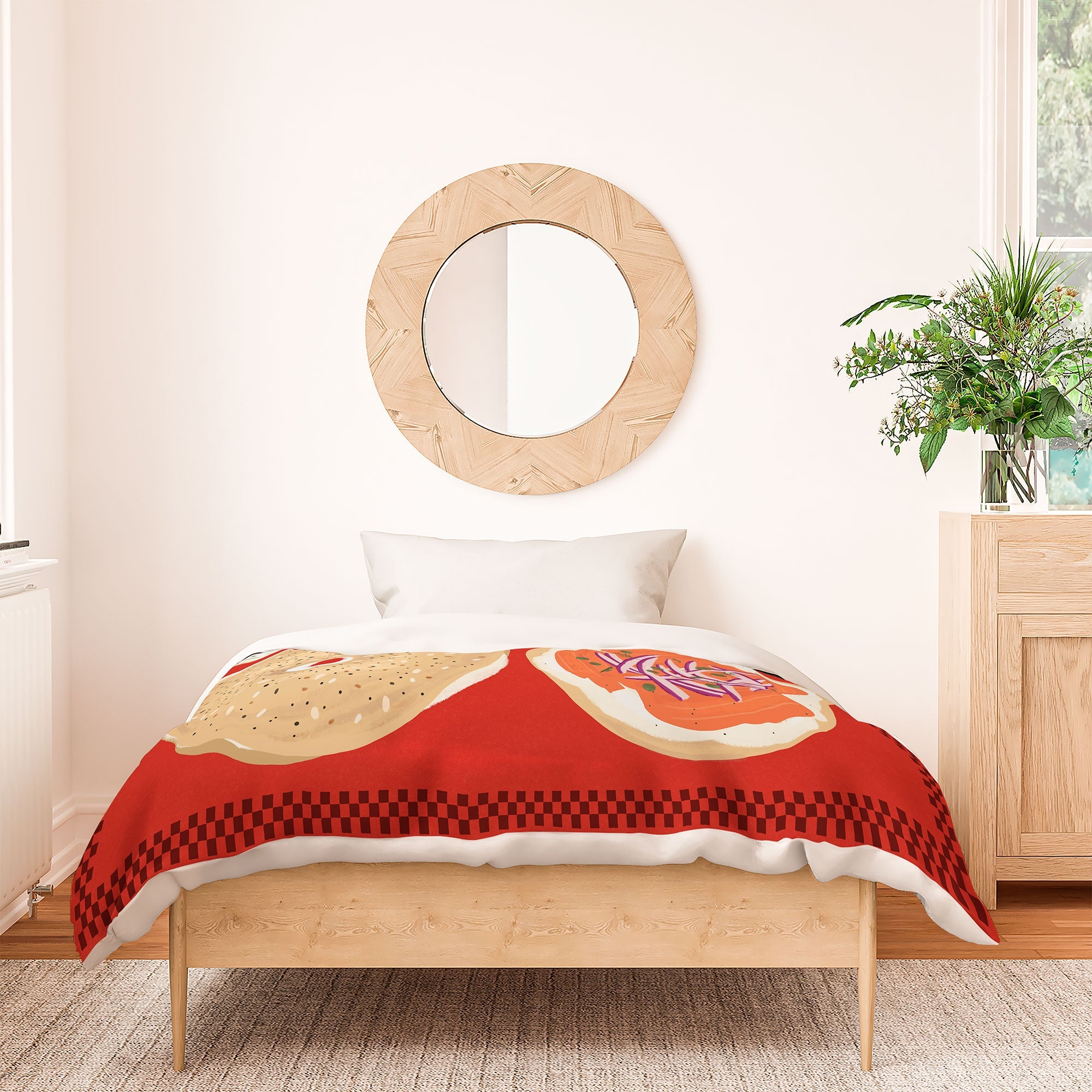 DENY Designs yonkers bagels Duvet Cover