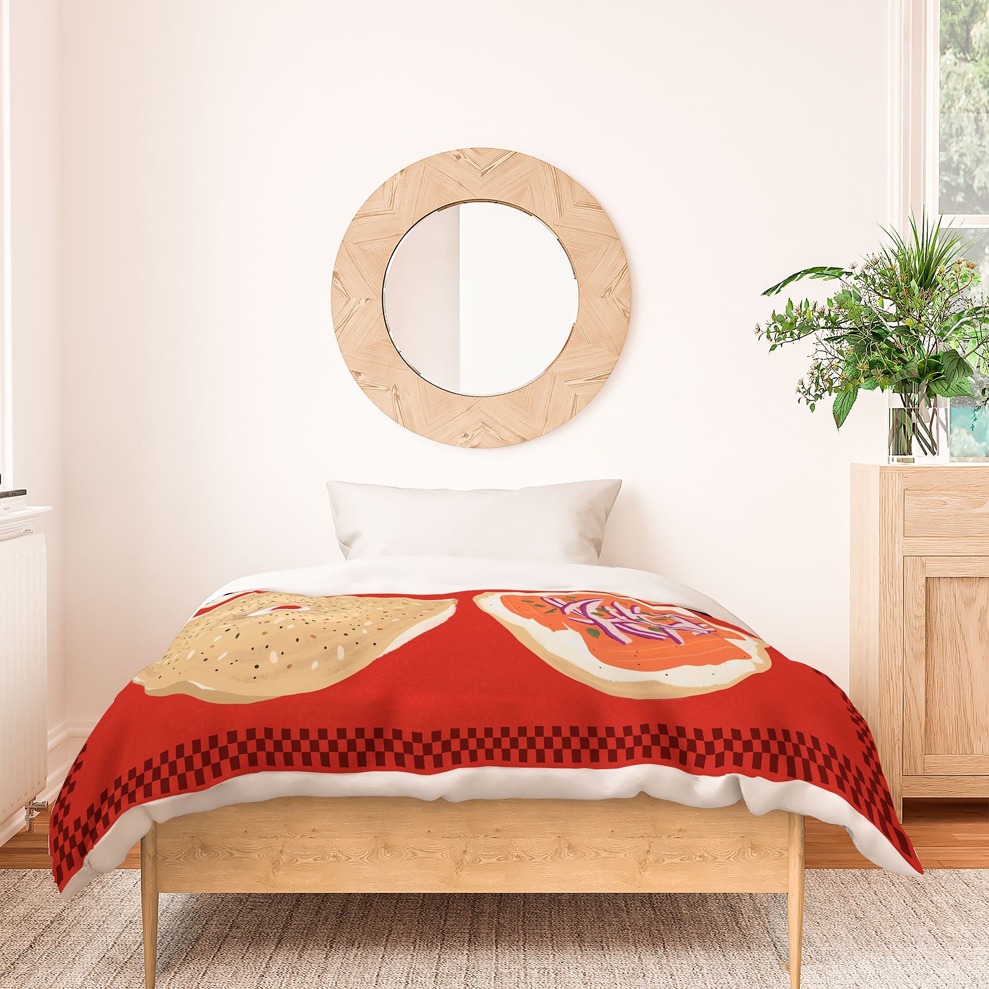DENY Designs yonkers bagels Duvet Cover
