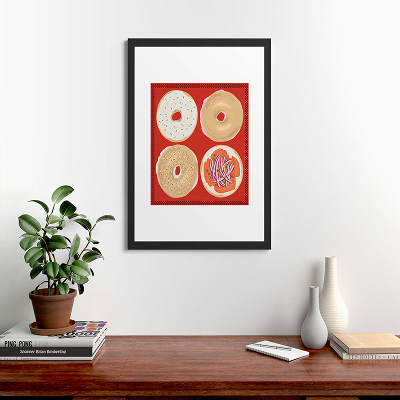 DENY Designs yonkers bagels Framed Art Print