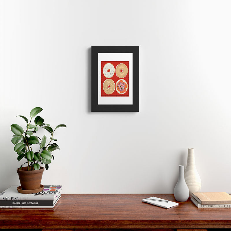DENY Designs yonkers bagels Framed Art Print