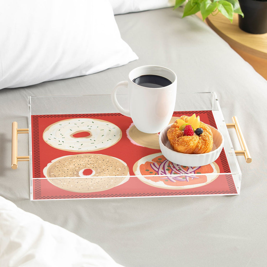 DENY Designs yonkers bagels Acrylic Tray