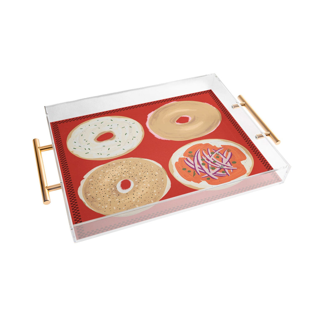 DENY Designs yonkers bagels Acrylic Tray