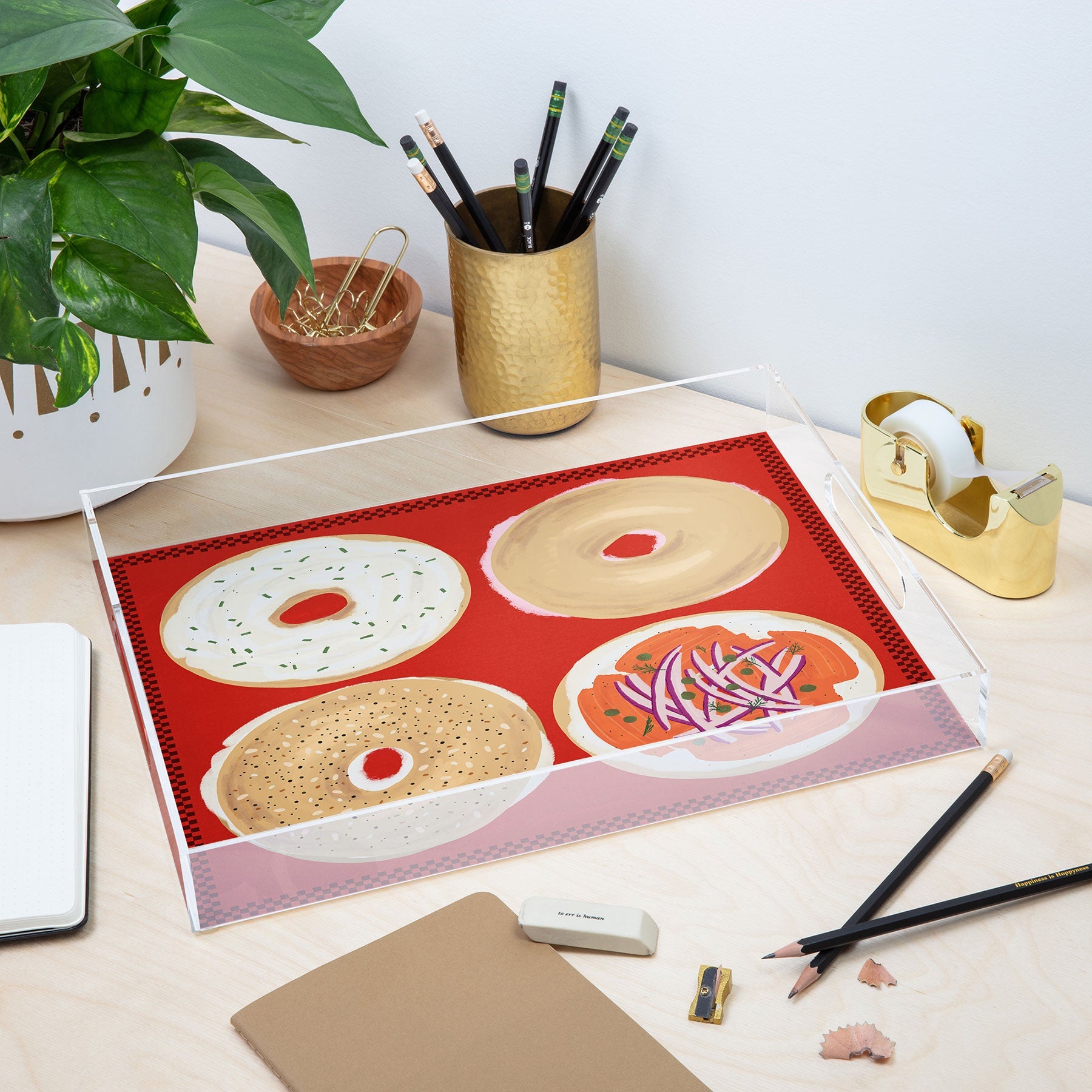 DENY Designs yonkers bagels Acrylic Tray