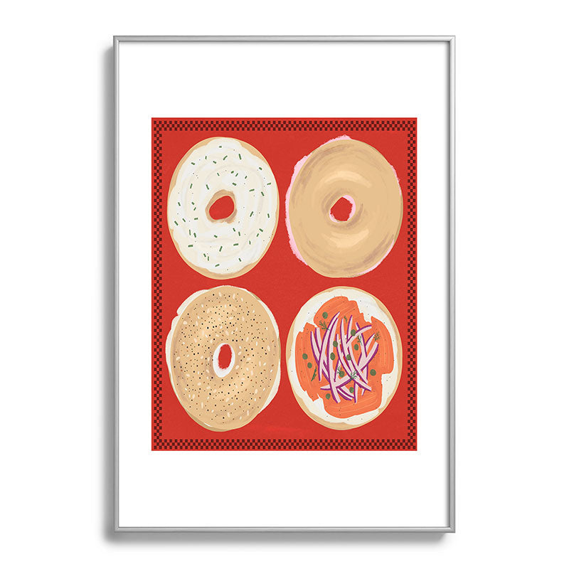 DENY Designs yonkers bagels Metal Framed Art Print
