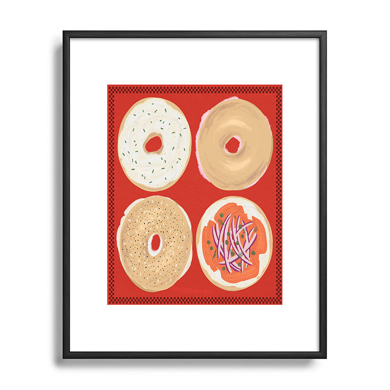 DENY Designs yonkers bagels Metal Framed Art Print