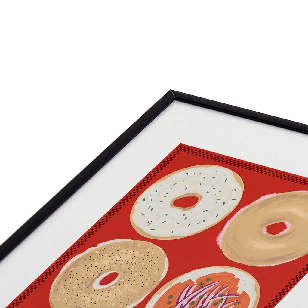 DENY Designs yonkers bagels Metal Framed Art Print