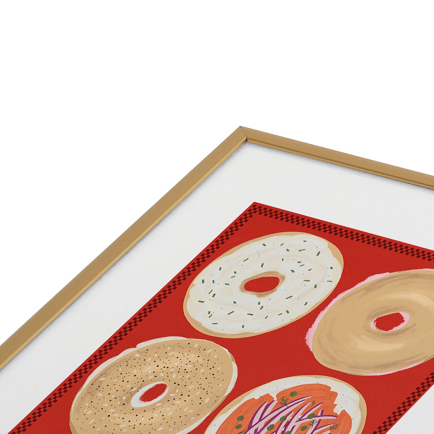 DENY Designs yonkers bagels Metal Framed Art Print