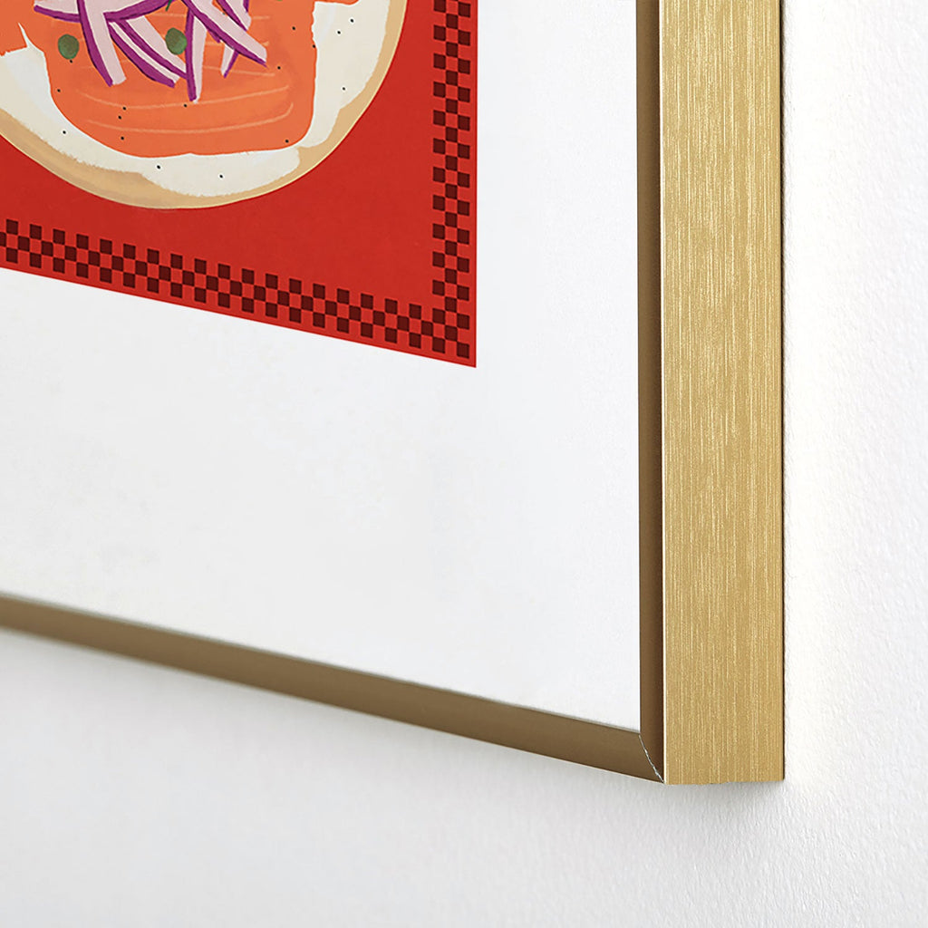 DENY Designs yonkers bagels Metal Framed Art Print