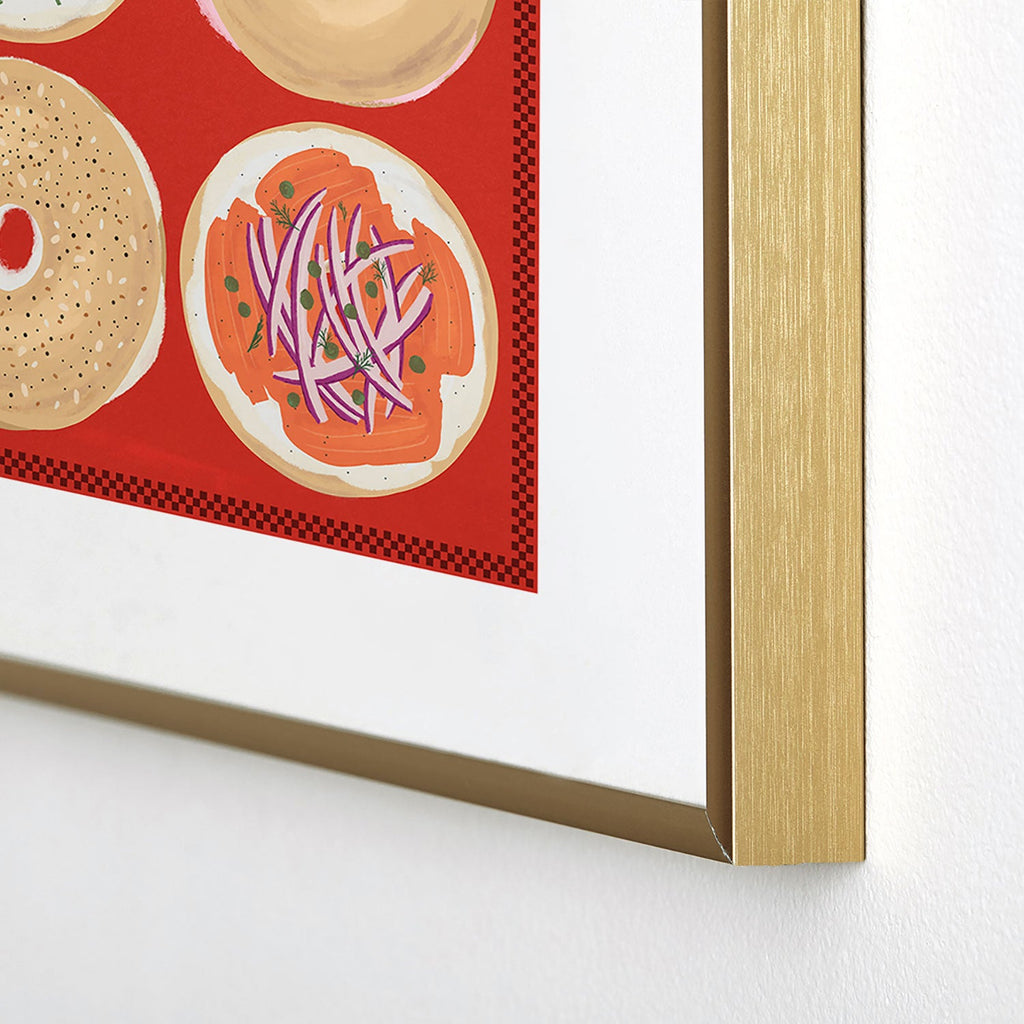 DENY Designs yonkers bagels Metal Framed Art Print