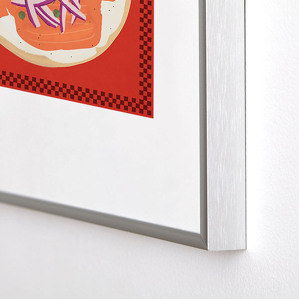 DENY Designs yonkers bagels Metal Framed Art Print