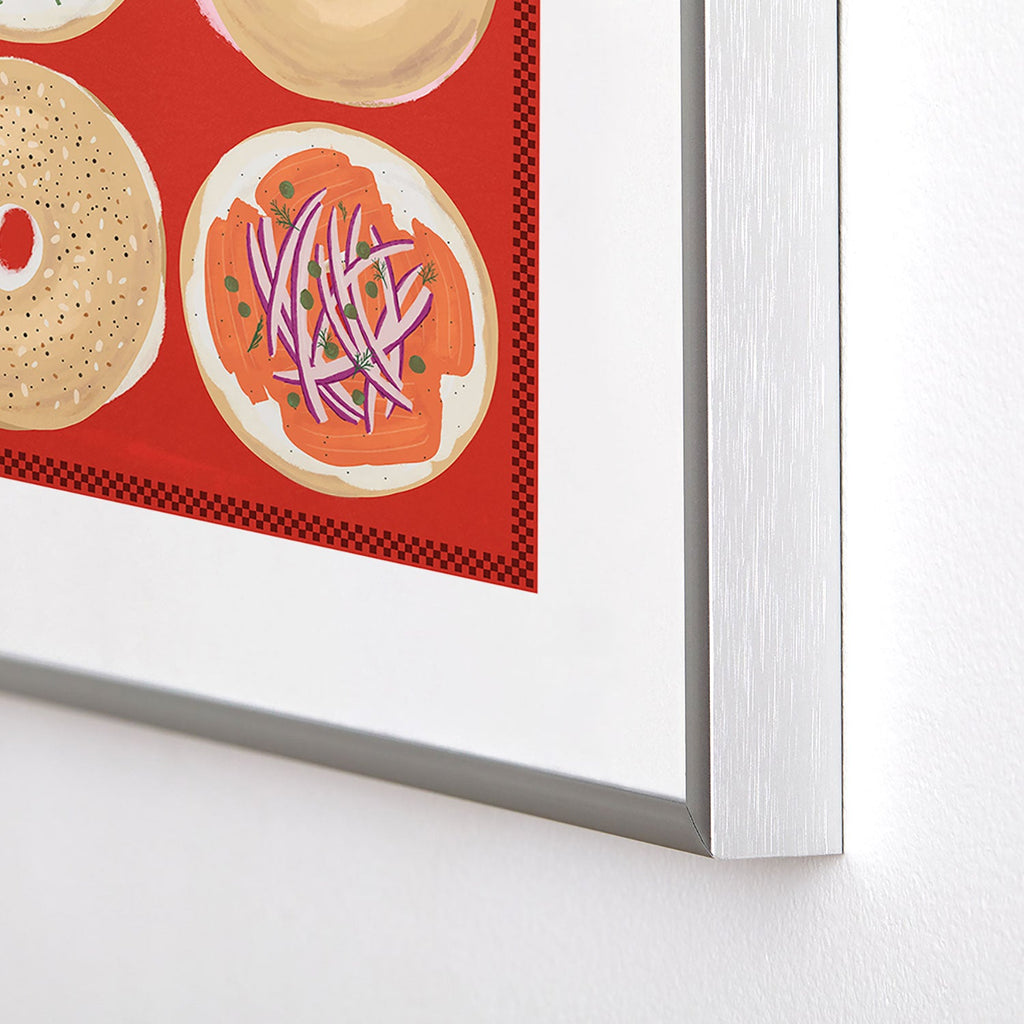 DENY Designs yonkers bagels Metal Framed Art Print