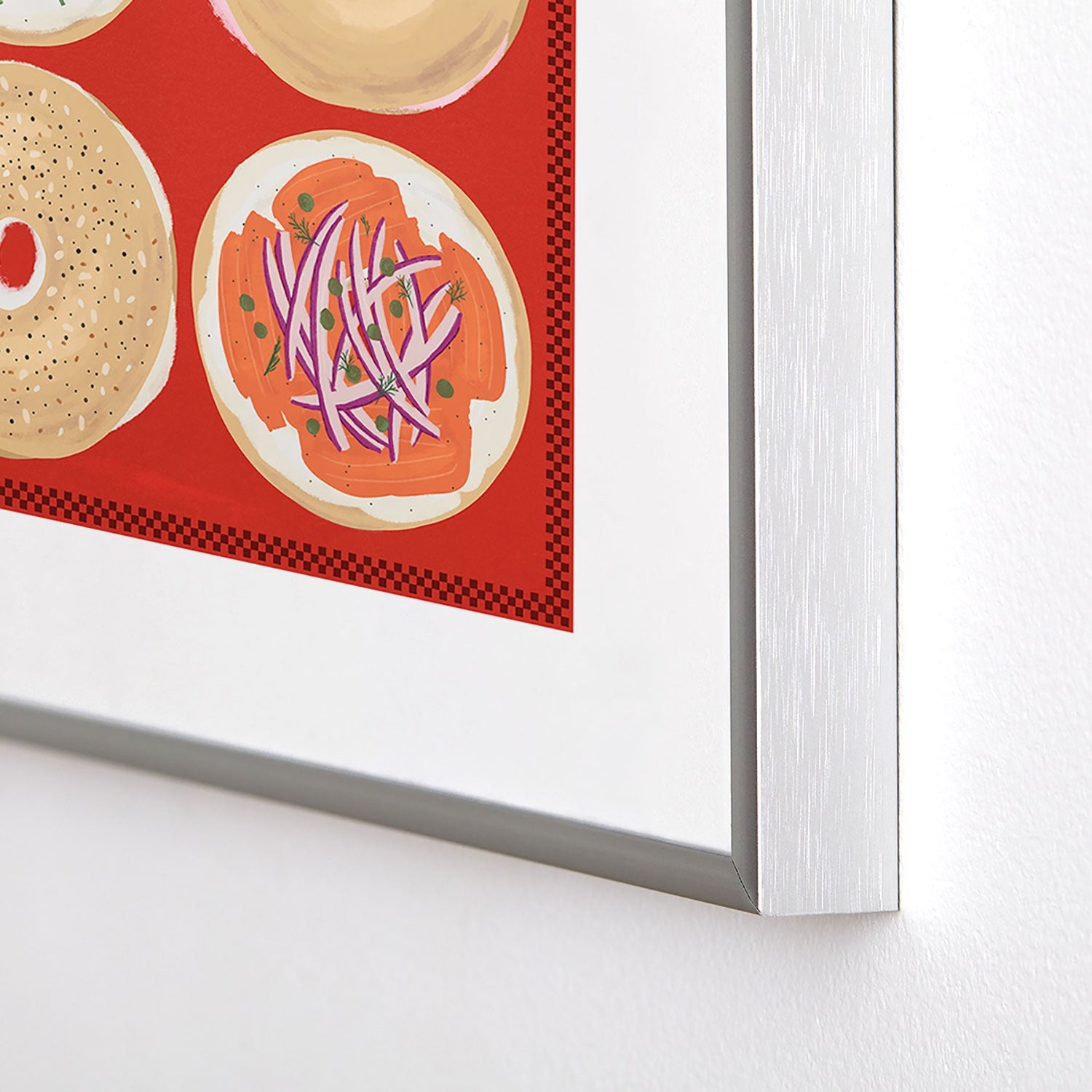 DENY Designs yonkers bagels Metal Framed Art Print