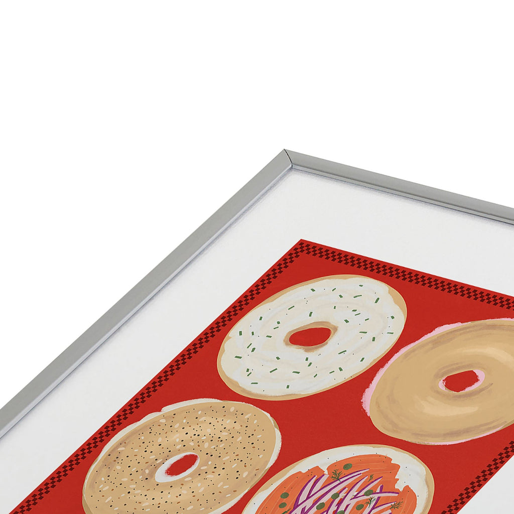 DENY Designs yonkers bagels Metal Framed Art Print