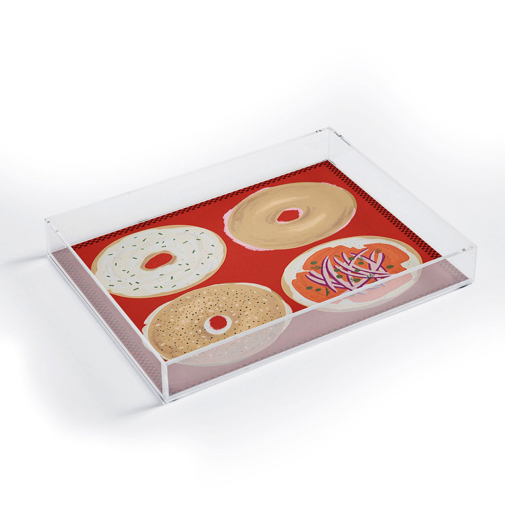 DENY Designs yonkers bagels Acrylic Tray