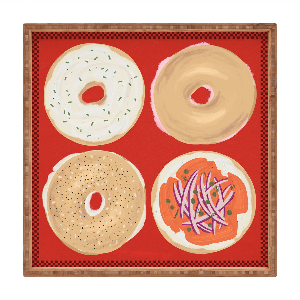 DENY Designs yonkers bagels Square Tray