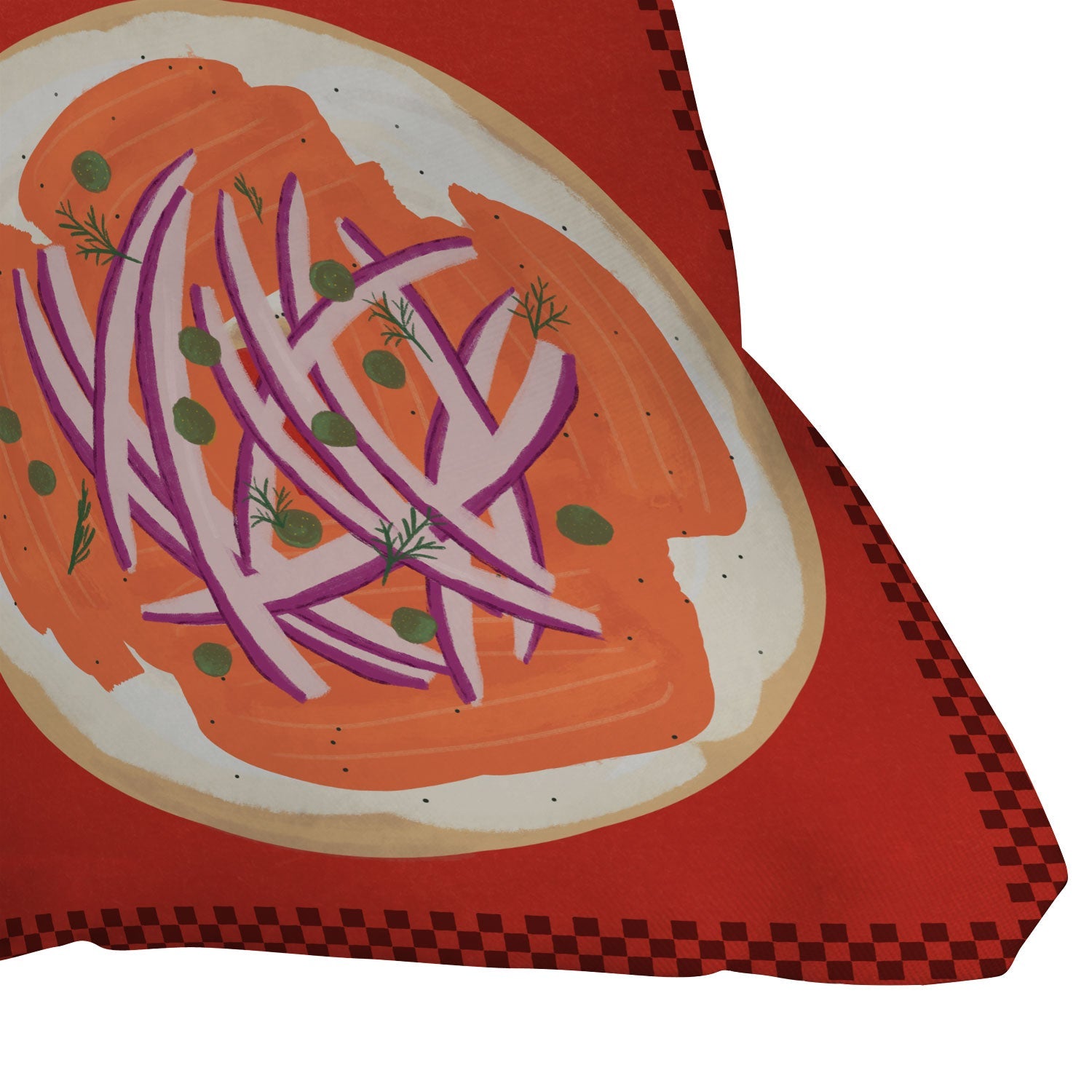 DENY Designs yonkers bagels Throw Pillow