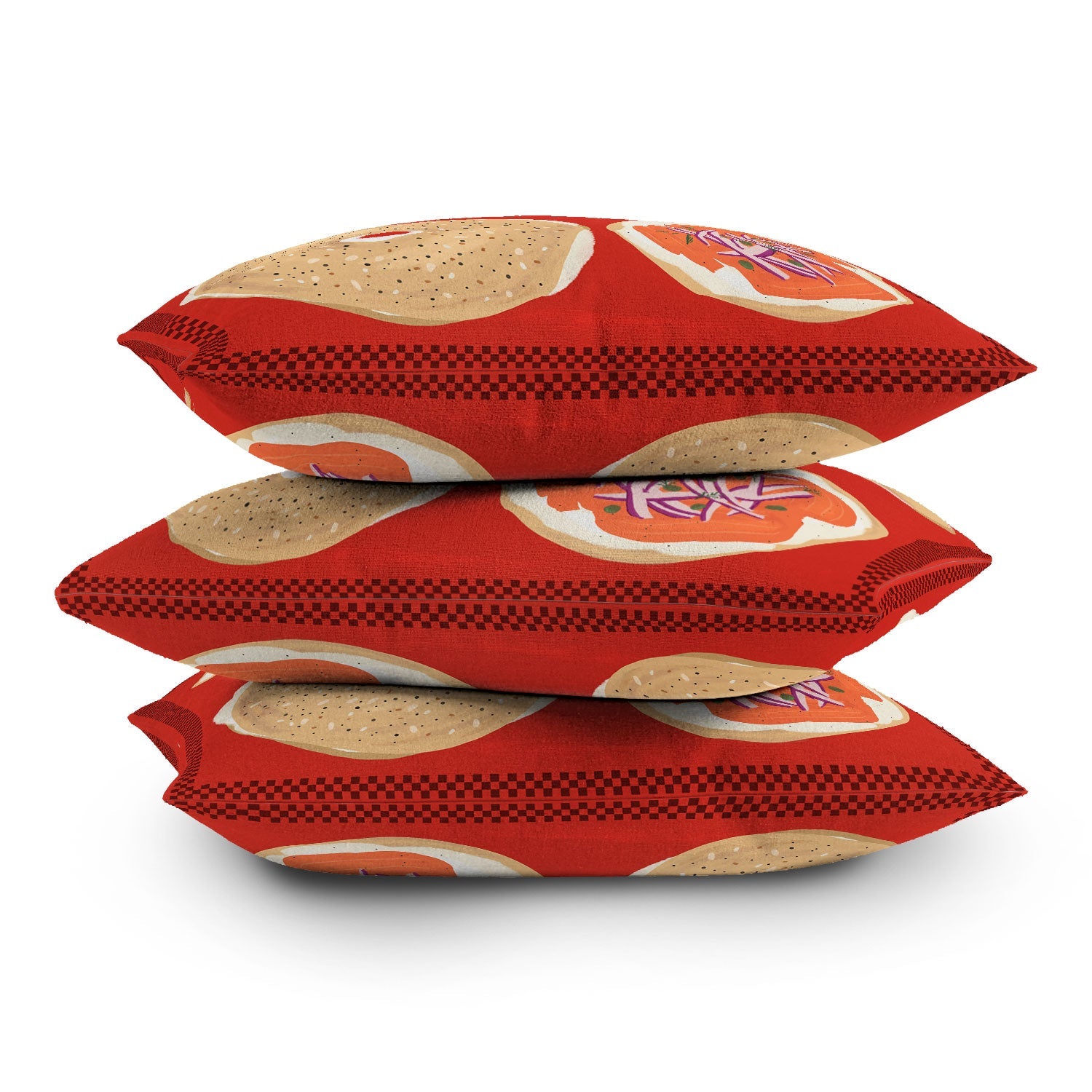 DENY Designs yonkers bagels Outdoor Throw Pillow