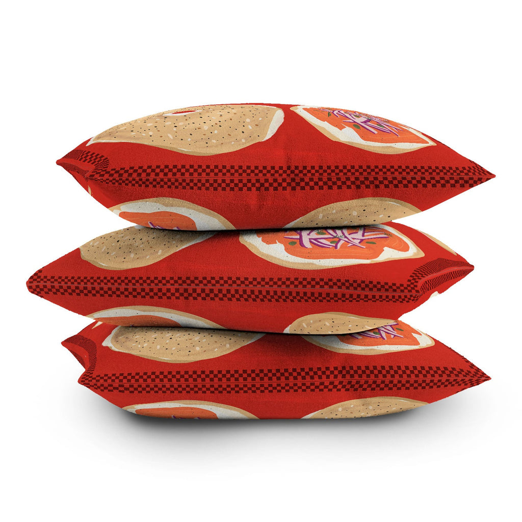 DENY Designs yonkers bagels Outdoor Throw Pillow