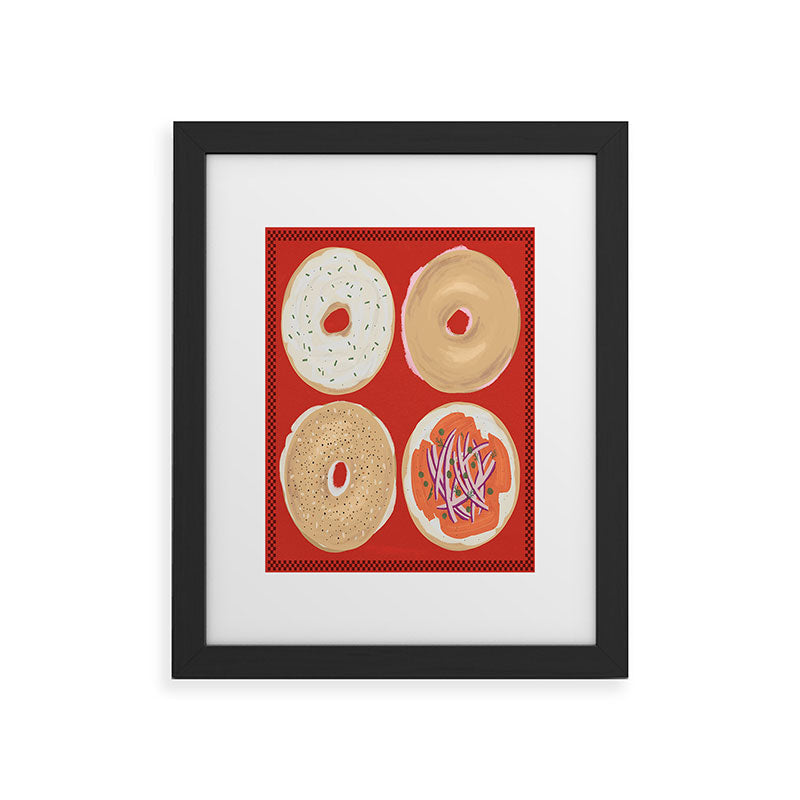 DENY Designs yonkers bagels Framed Art Print
