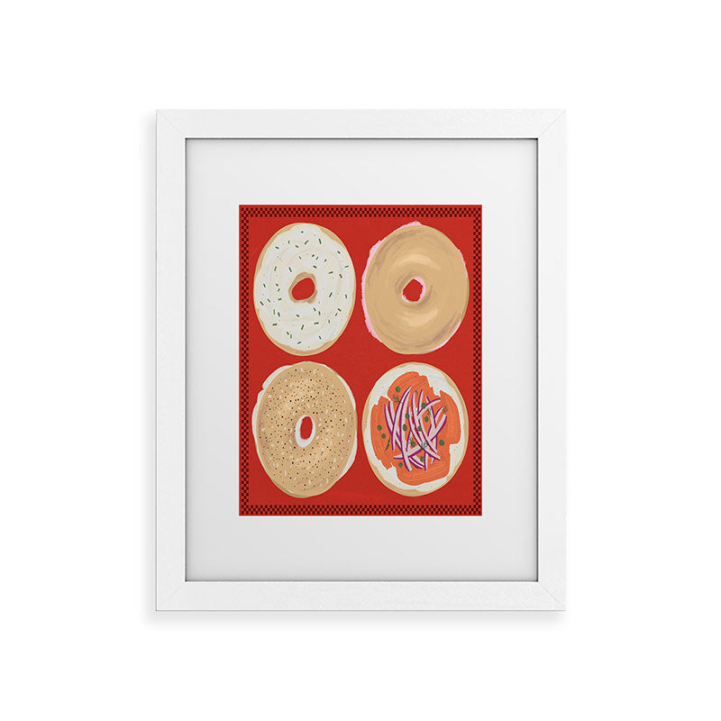 DENY Designs yonkers bagels Framed Art Print