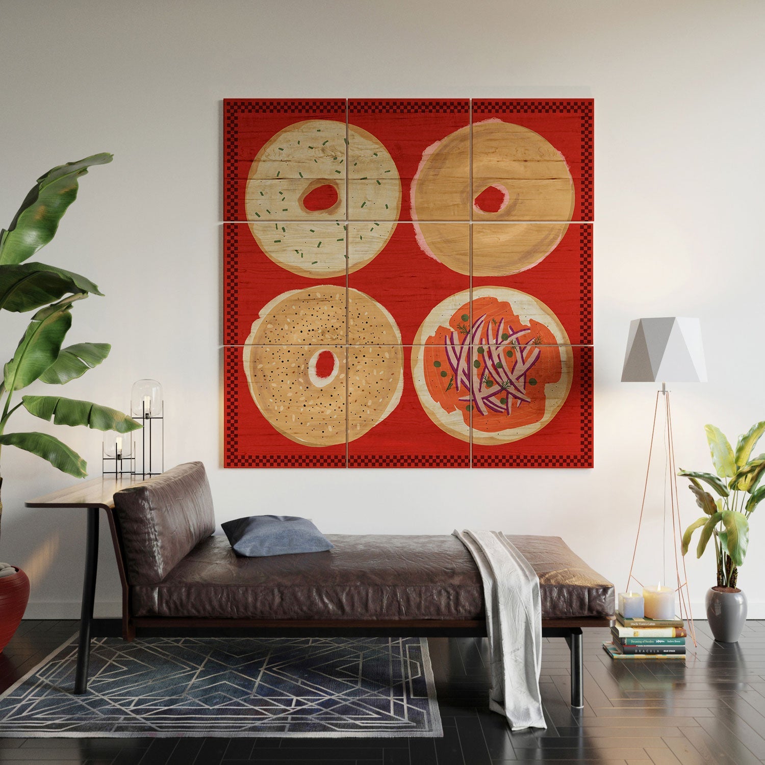 DENY Designs yonkers bagels Wood Wall Mural
