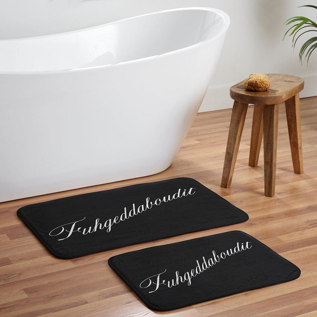 DENY Designs yonkers fuhgeddaboudit Memory Foam Bath Mat