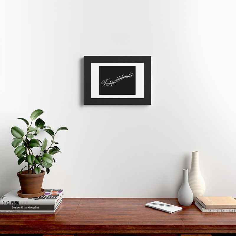 DENY Designs yonkers fuhgeddaboudit Framed Art Print