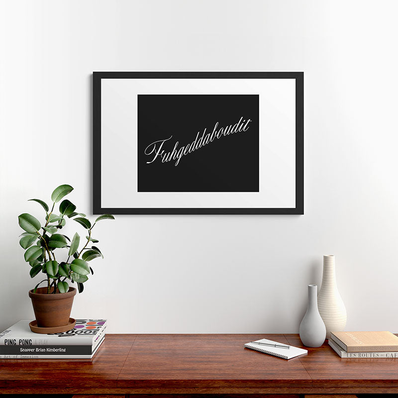 DENY Designs yonkers fuhgeddaboudit Framed Art Print