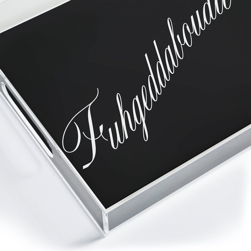 DENY Designs yonkers fuhgeddaboudit Acrylic Tray