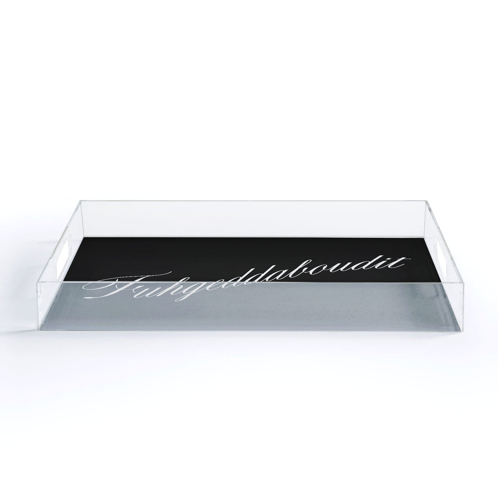 DENY Designs yonkers fuhgeddaboudit Acrylic Tray