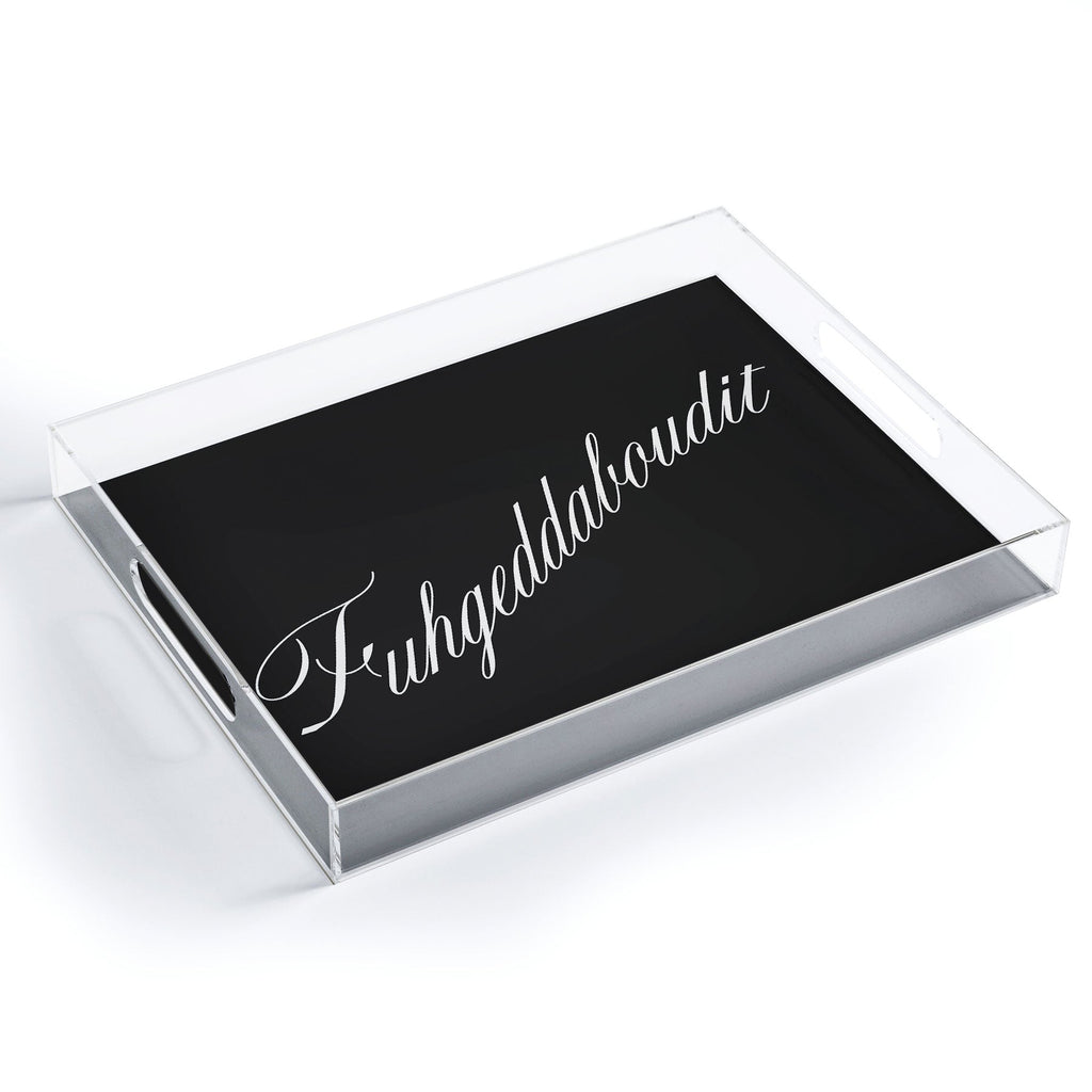 DENY Designs yonkers fuhgeddaboudit Acrylic Tray