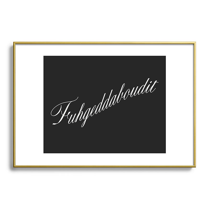 DENY Designs yonkers fuhgeddaboudit Metal Framed Art Print