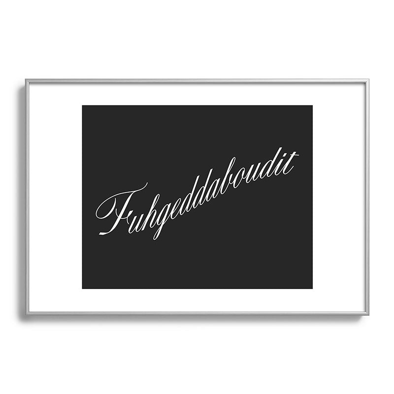 DENY Designs yonkers fuhgeddaboudit Metal Framed Art Print