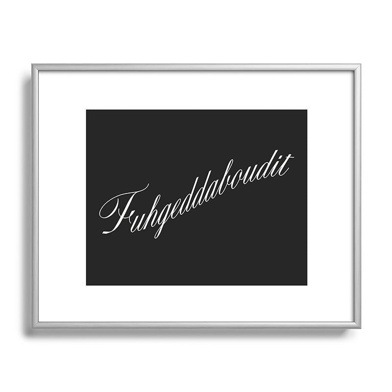 DENY Designs yonkers fuhgeddaboudit Metal Framed Art Print