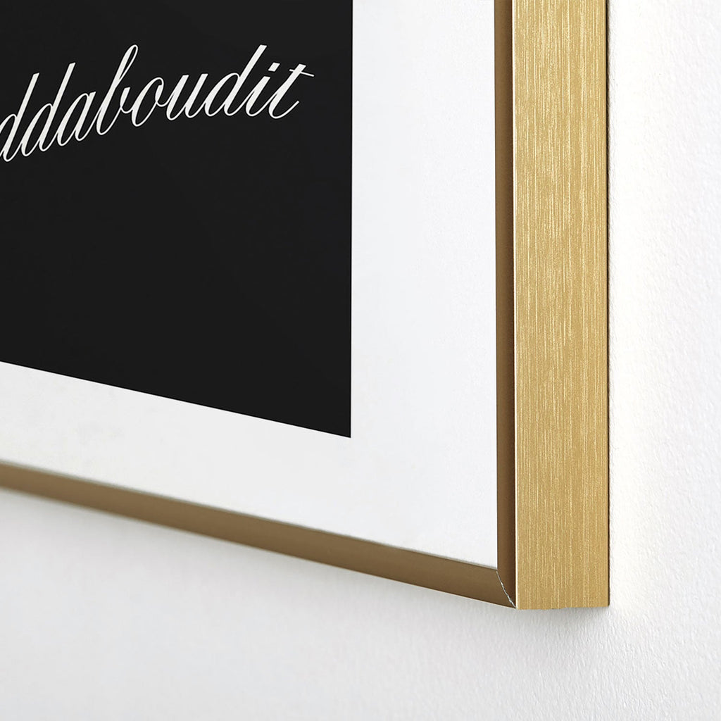 DENY Designs yonkers fuhgeddaboudit Metal Framed Art Print
