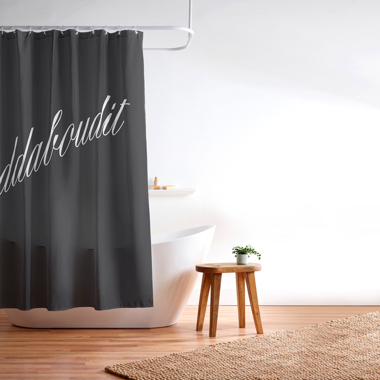 DENY Designs yonkers fuhgeddaboudit Shower Curtain