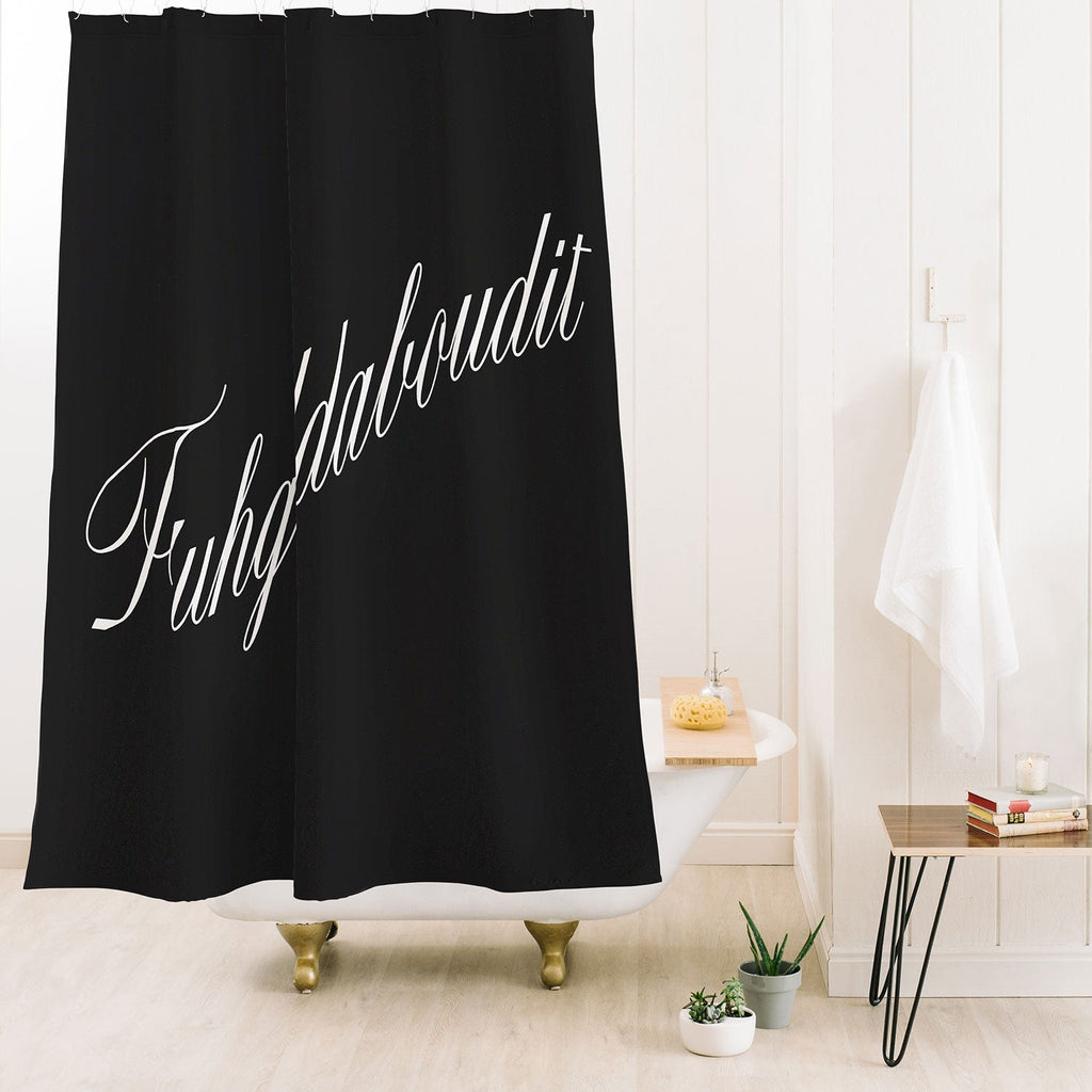 DENY Designs yonkers fuhgeddaboudit Shower Curtain