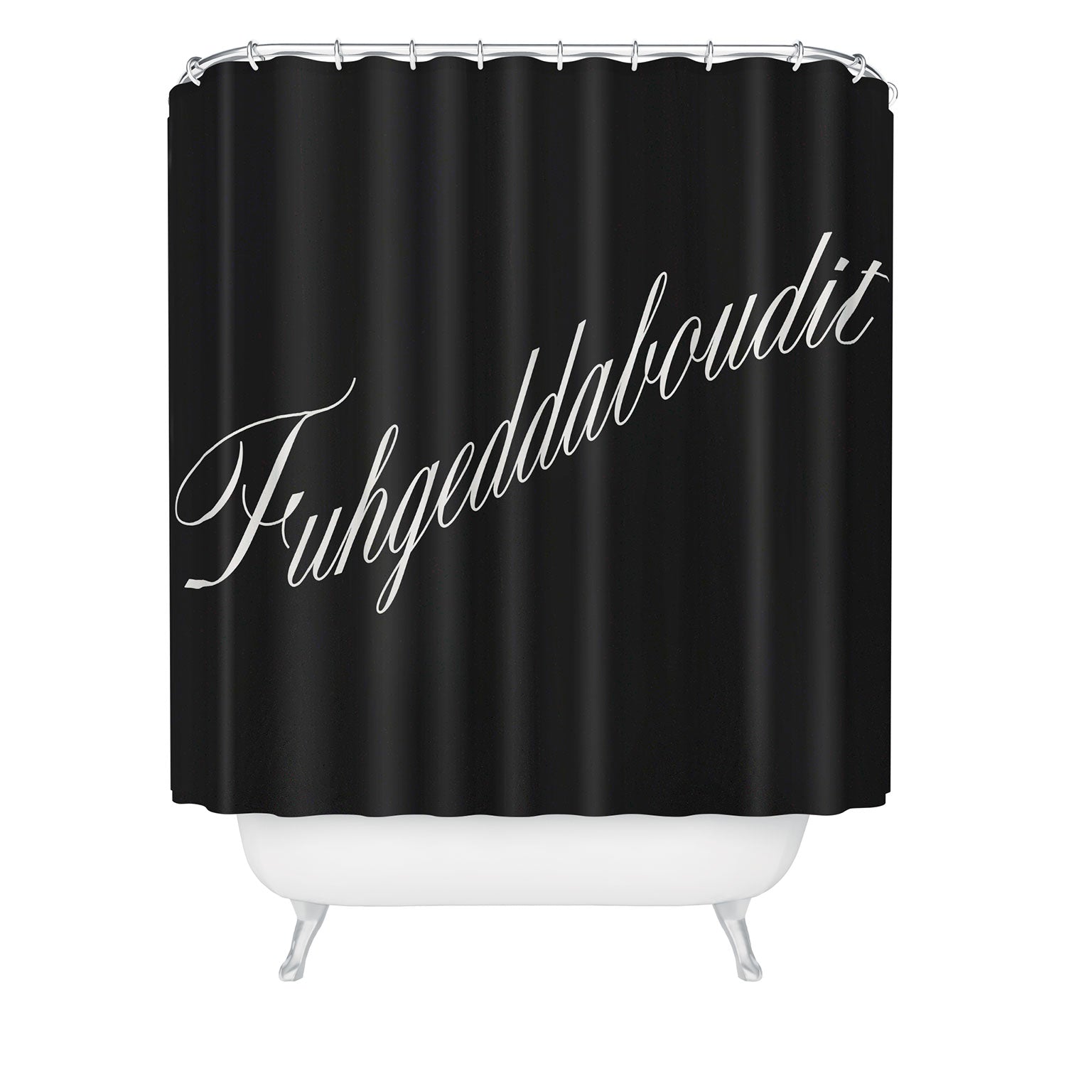 DENY Designs yonkers fuhgeddaboudit Shower Curtain