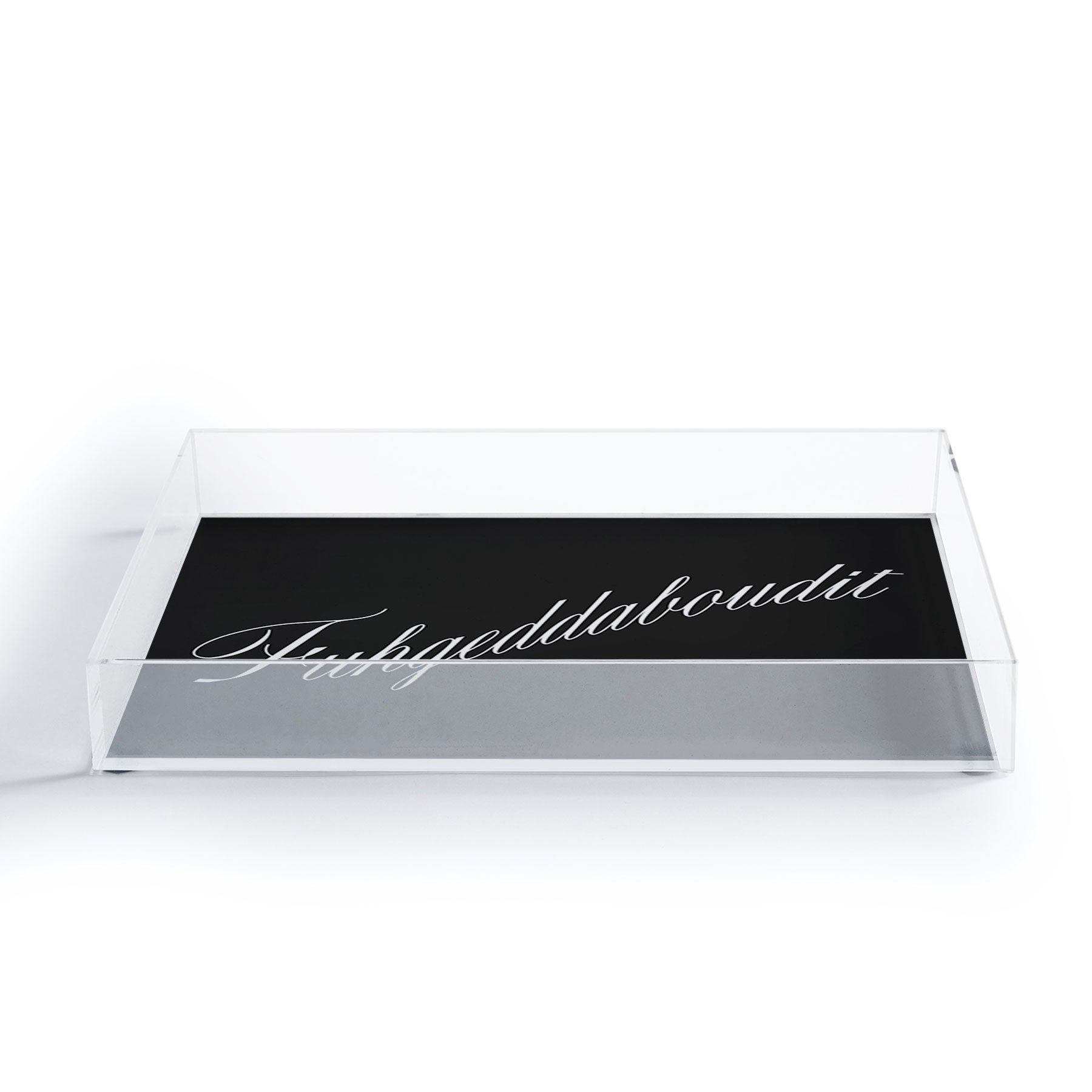 DENY Designs yonkers fuhgeddaboudit Acrylic Tray