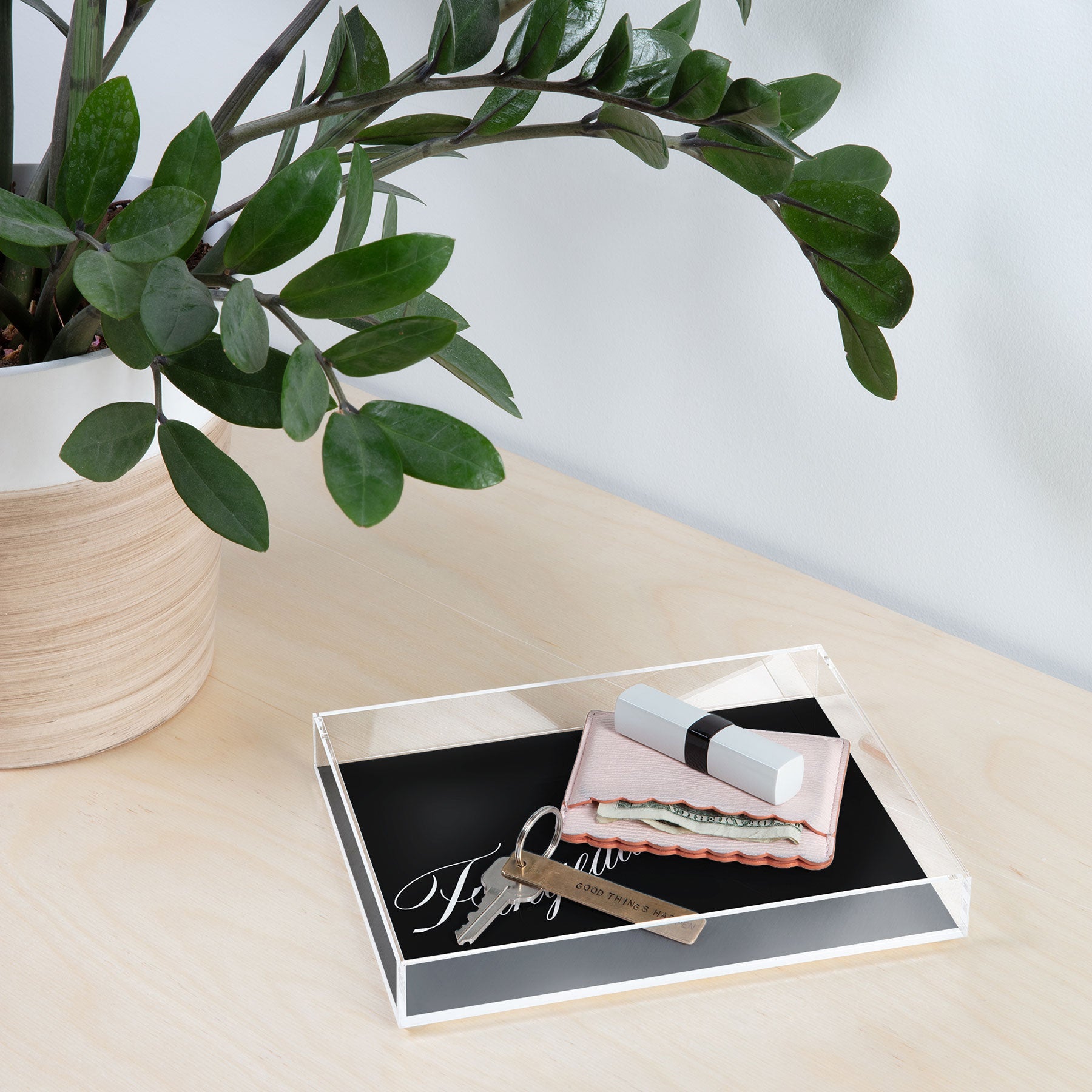 DENY Designs yonkers fuhgeddaboudit Acrylic Tray