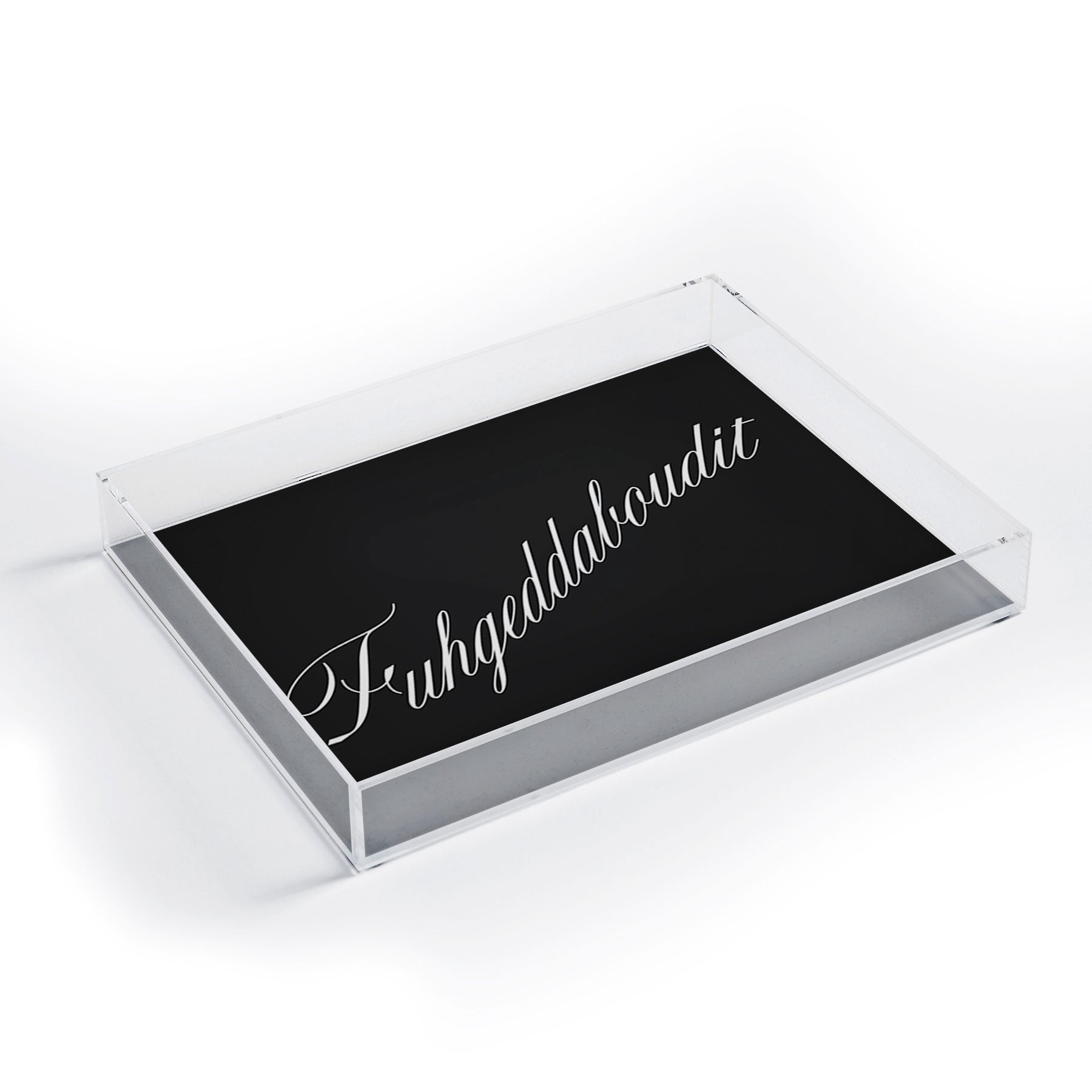 DENY Designs yonkers fuhgeddaboudit Acrylic Tray