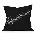 DENY Designs yonkers fuhgeddaboudit Outdoor Throw Pillow