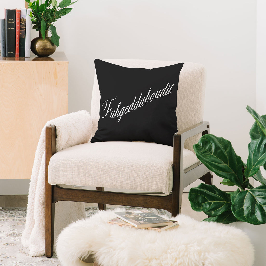 DENY Designs yonkers fuhgeddaboudit Throw Pillow