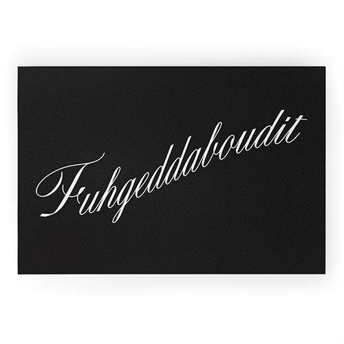 DENY Designs yonkers fuhgeddaboudit Welcome Mat