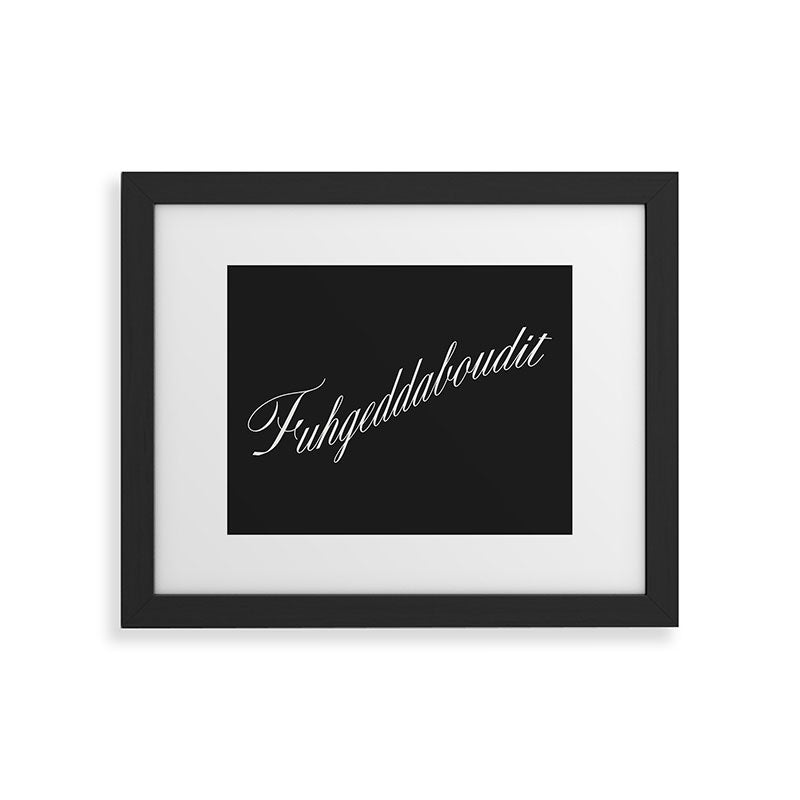 DENY Designs yonkers fuhgeddaboudit Framed Art Print
