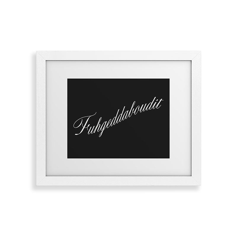 DENY Designs yonkers fuhgeddaboudit Framed Art Print