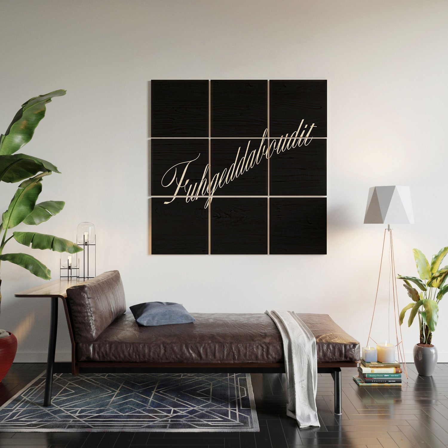 DENY Designs yonkers fuhgeddaboudit Wood Wall Mural