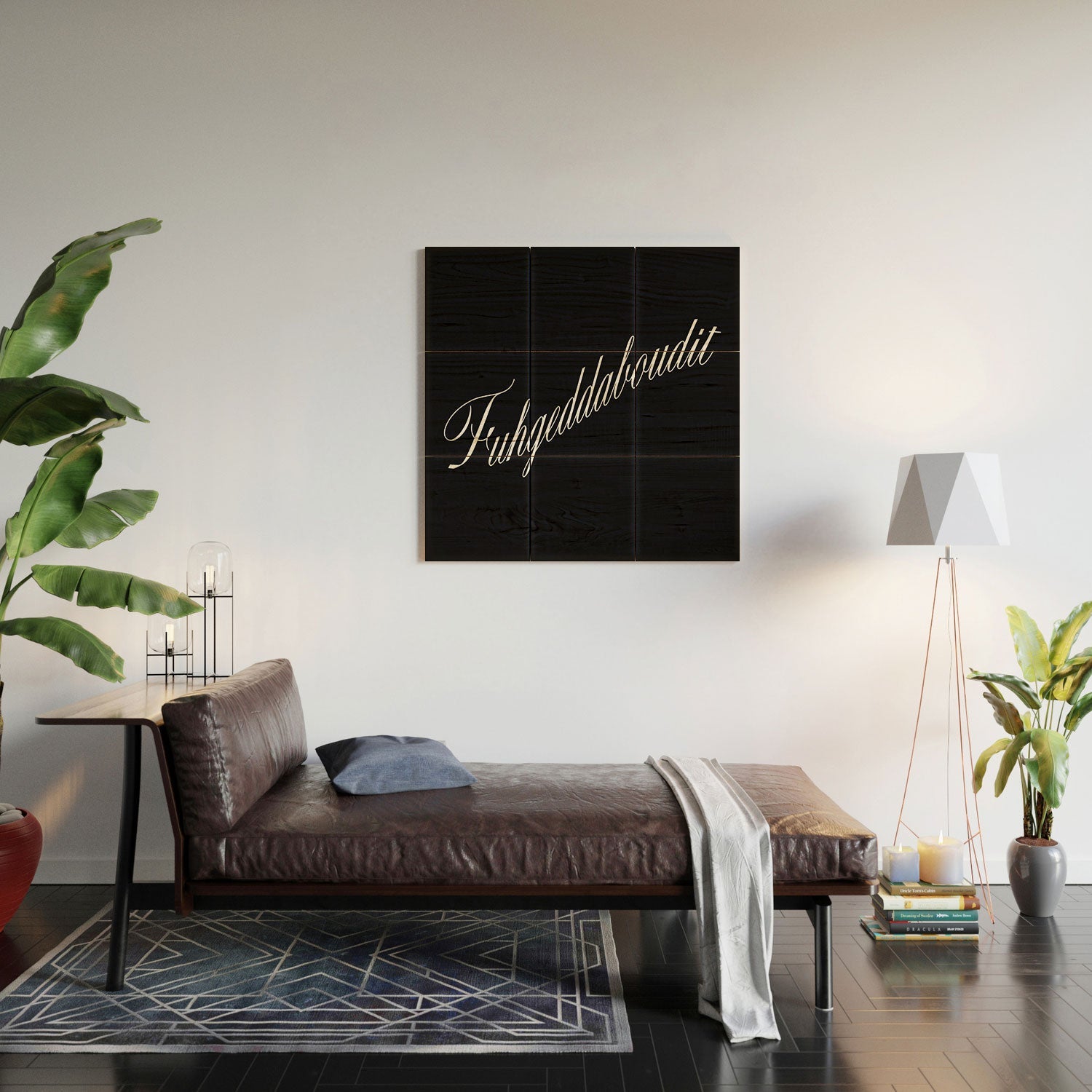 DENY Designs yonkers fuhgeddaboudit Wood Wall Mural